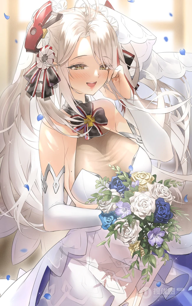 穿着婚纱，新娘装的二次动漫女生浪漫唯美图片集