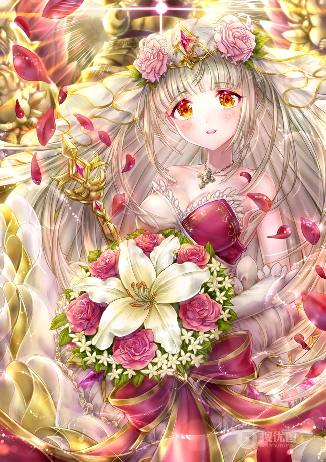 穿着婚纱，新娘装的二次动漫女生浪漫唯美图片集