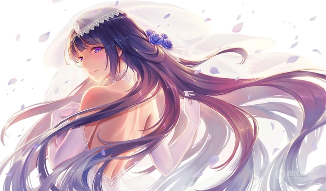穿着婚纱，新娘装的二次动漫女生浪漫唯美图片集