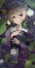 躺在水面上的二次元动漫少女唯美插画图集