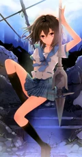 动画作品《噬血狂袭》人物女主角姬冬雪菜精选制服装图集