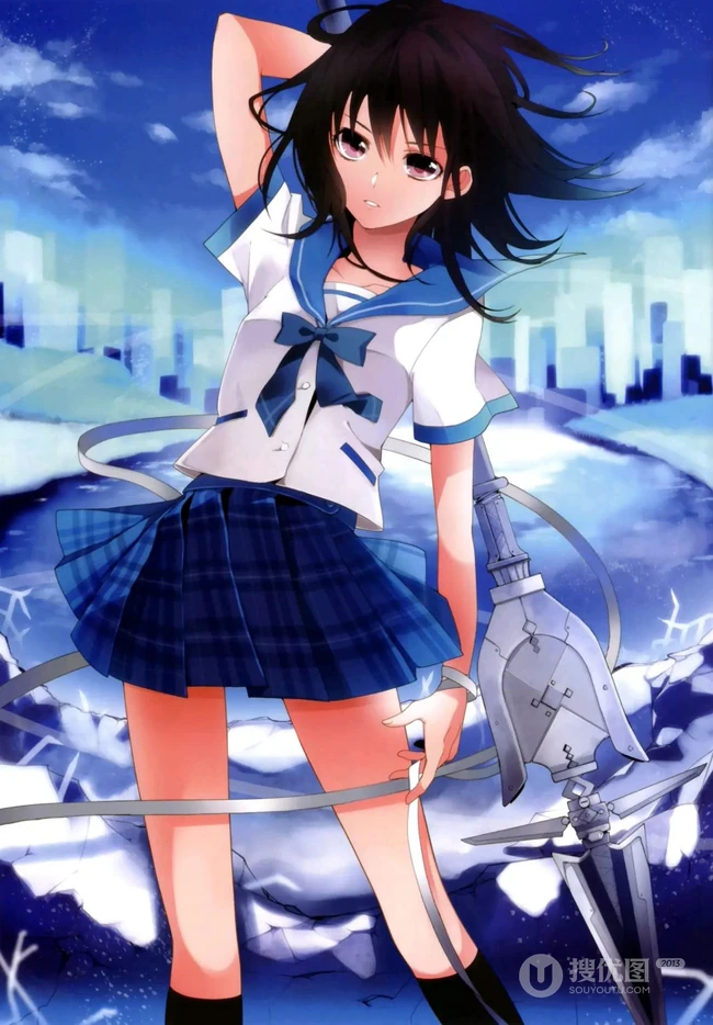 动画作品《噬血狂袭》人物女主角姬冬雪菜精选制服装图集