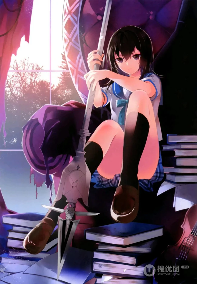 动画作品《噬血狂袭》人物女主角姬冬雪菜精选制服装图集