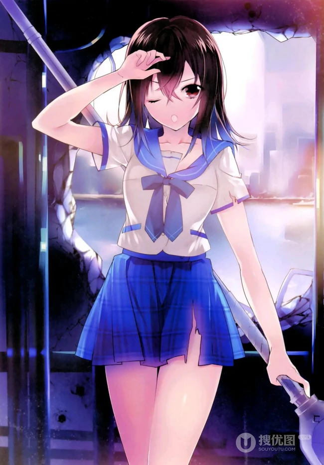 动画作品《噬血狂袭》人物女主角姬冬雪菜精选制服装图集