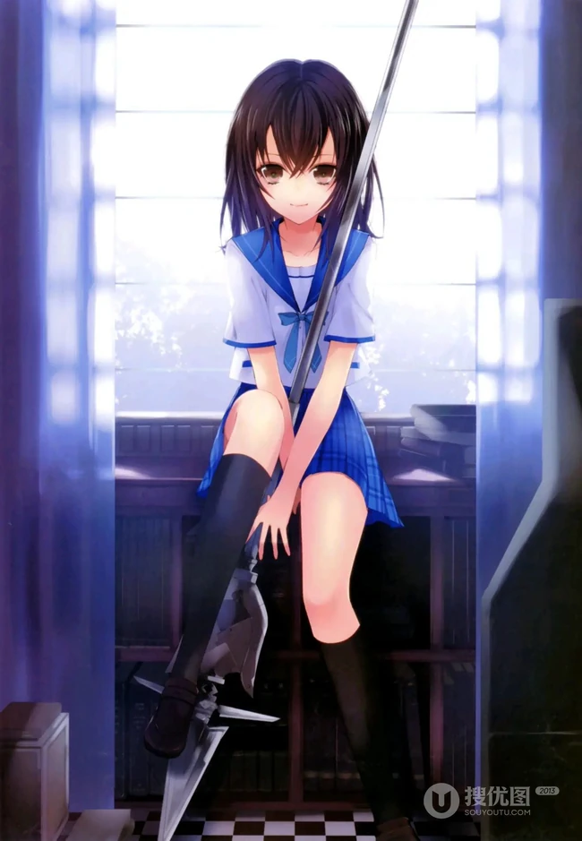 动画作品《噬血狂袭》人物女主角姬冬雪菜精选制服装图集