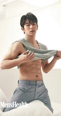 肌肉帅哥明星陈若轩造型上身写真，大秀八块气质腹肌