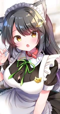 带狐狸耳朵的二次元动漫少女可爱美图