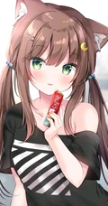 带狐狸耳朵的二次元动漫少女可爱美图