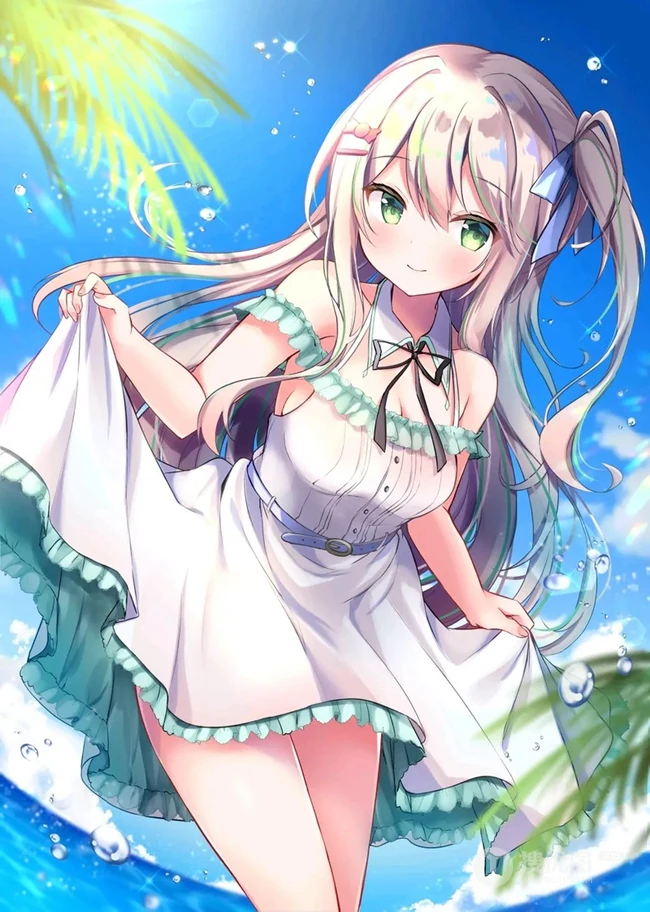 夏日来临，清清凉凉的二次元短裙动漫少女图片欣赏