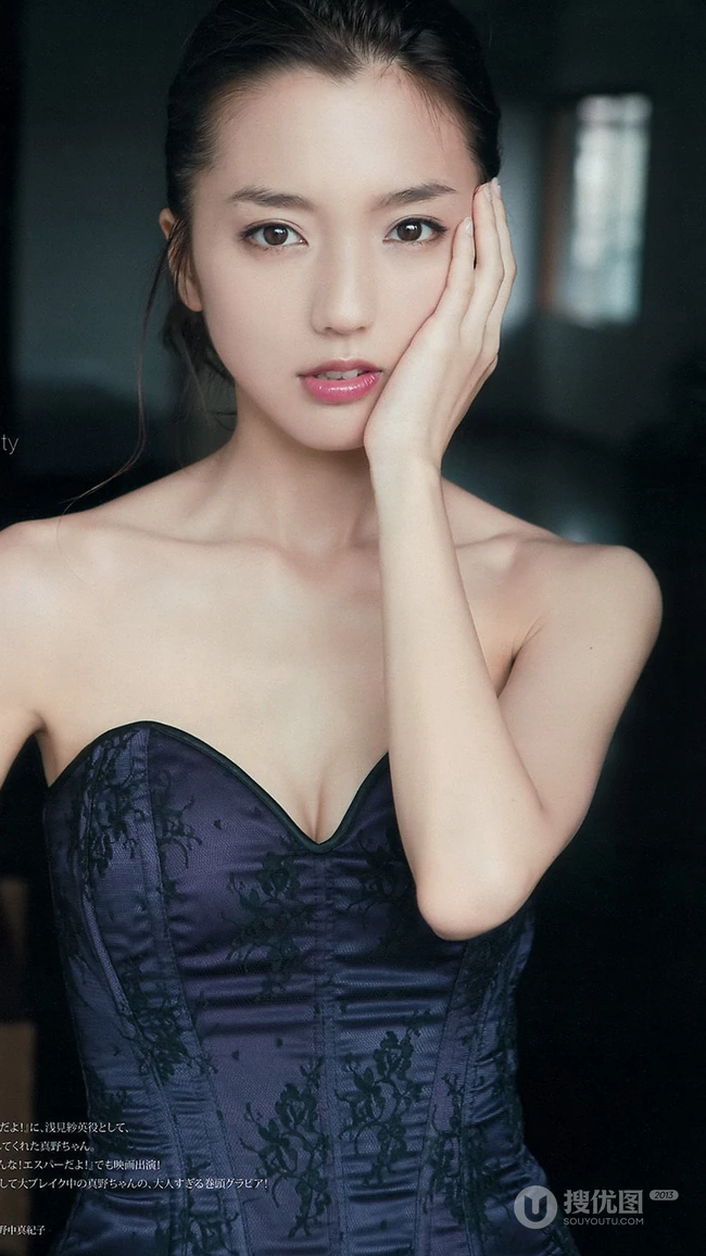 真野恵里菜，日本美女艺人真野恵里菜唯美时尚手机壁纸