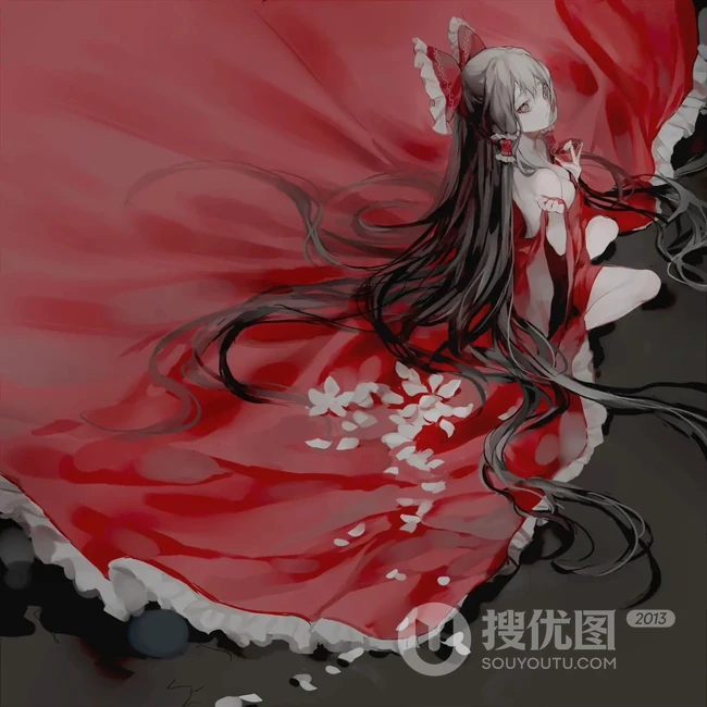 动漫《东方幻想乡》系列主人公人物博丽灵梦美图