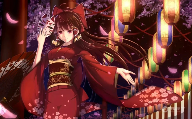 动漫《东方幻想乡》系列主人公人物博丽灵梦美图