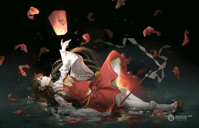 动漫《东方幻想乡》系列主人公人物博丽灵梦美图