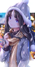 长发及腰黑又直的二次元动漫女生高清插画图片（P站精选图集）