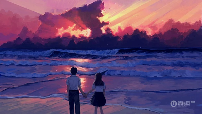 好像生活在这里，浪漫的场景，唯美的二次元插画意境图片