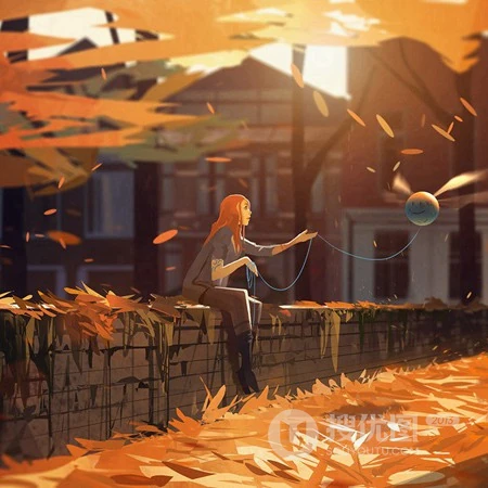 一个小女孩，唯美二次元场景里的小女孩动漫头像插画图片
