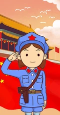 可用做手机壁纸的一组卡通可爱风，建军节风格的图片素材推荐