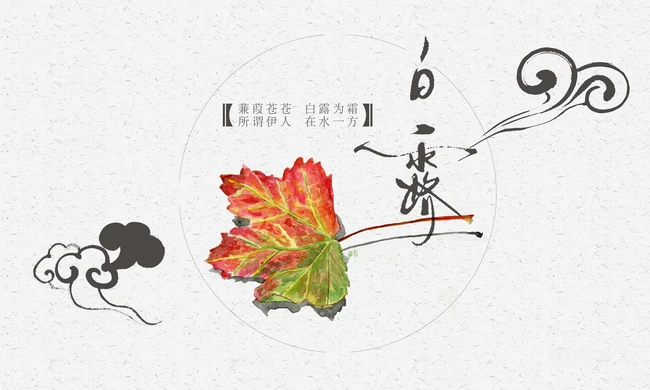 节气白露风格的设计素材