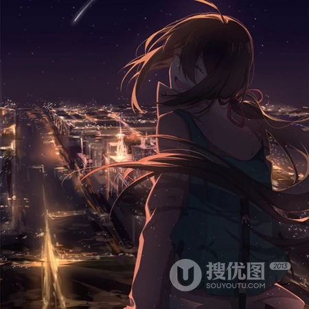 夜晚睡不着，或不舍得睡觉的，动漫情侣一人一半头像图片