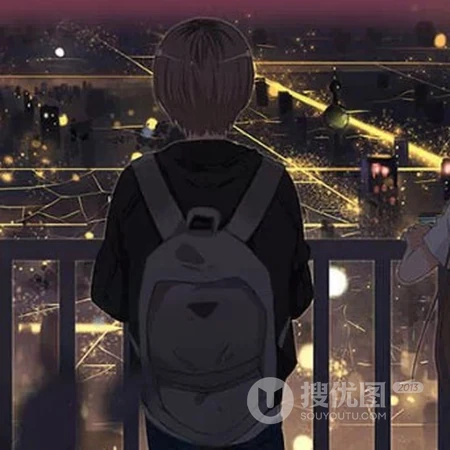 夜晚睡不着，或不舍得睡觉的，动漫情侣一人一半头像图片