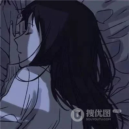 夜晚睡不着，或不舍得睡觉的，动漫情侣一人一半头像图片
