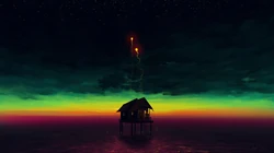 唯美的炫彩油彩风景画桌面壁纸
