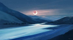 唯美的炫彩油彩风景画桌面壁纸