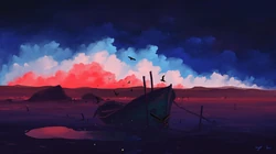 唯美的炫彩油彩风景画桌面壁纸