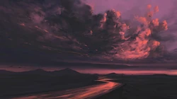 唯美的炫彩油彩风景画桌面壁纸