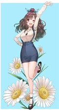 气质又时尚的二次元职业装，包臀短裙动漫女生高清图片集