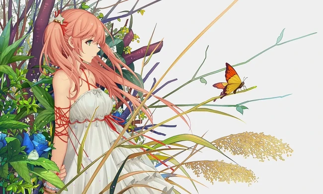 超奈斯，本人很喜欢的一组美图，二次元动漫少女插画图集