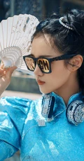 安悦溪双丸子头COS春丽造型北京故宫美拍写真图片