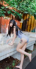 美好的六月，气质紧身肩带死库水长腿少女唯美街拍写真