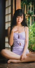 美好的六月，气质紧身肩带死库水长腿少女唯美街拍写真