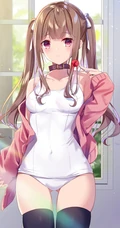 棕色双马尾动漫少女，那些可爱又气质的二次元刷马尾女孩高清图集