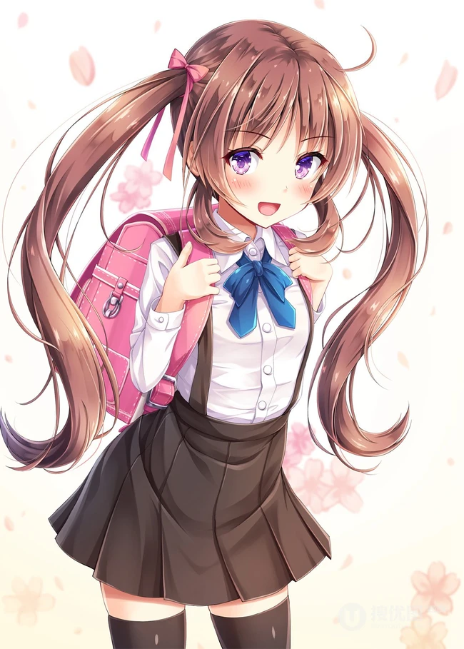 棕色双马尾动漫少女，那些可爱又气质的二次元刷马尾女孩高清图集