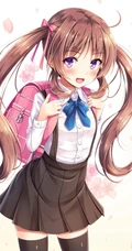 2020最火动漫手机壁纸，二次元可爱双马尾动漫少女手机壁纸图片