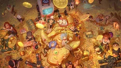 哔哩哔哩动漫星座庆生创意插画桌面壁纸