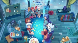 哔哩哔哩动漫星座庆生创意插画桌面壁纸