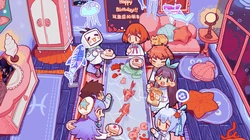 哔哩哔哩动漫星座庆生创意插画桌面壁纸