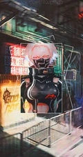 热门动漫人物相框拼贴插画手机壁纸