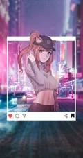 热门动漫人物相框拼贴插画手机壁纸