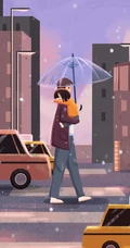 初为人父的喜悦主题父亲节插画鉴赏