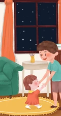 初为人父的喜悦主题父亲节插画鉴赏