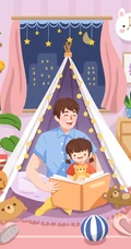 &ldquo;我心中的爸爸&rdquo;，父亲节父子（女）开心互动的瞬间高清插画配图