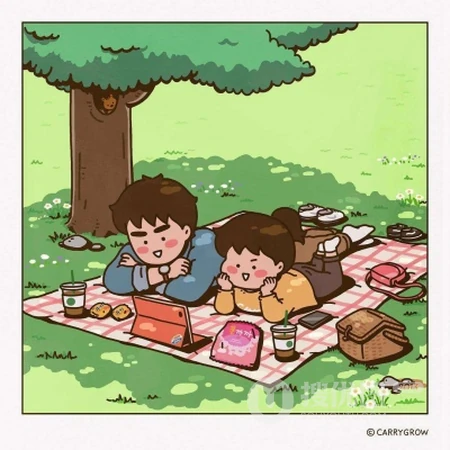 这才是生活，可爱又有生活滋味的情侣，夫妻日常卡通头像图片