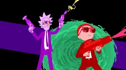 成人动画&ldquo;Rick和Morty&rdquo;创意插画桌面壁纸