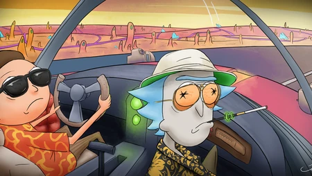 成人动画&ldquo;Rick和Morty&rdquo;创意插画桌面壁纸