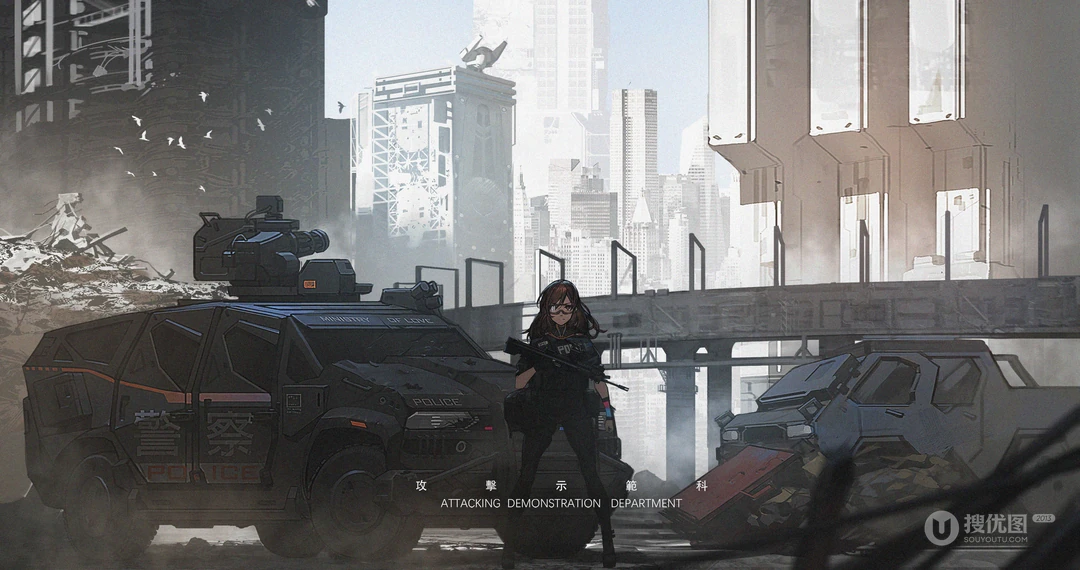 战术策略养成类游戏&ldquo;少女前线&rdquo;4K原画壁纸