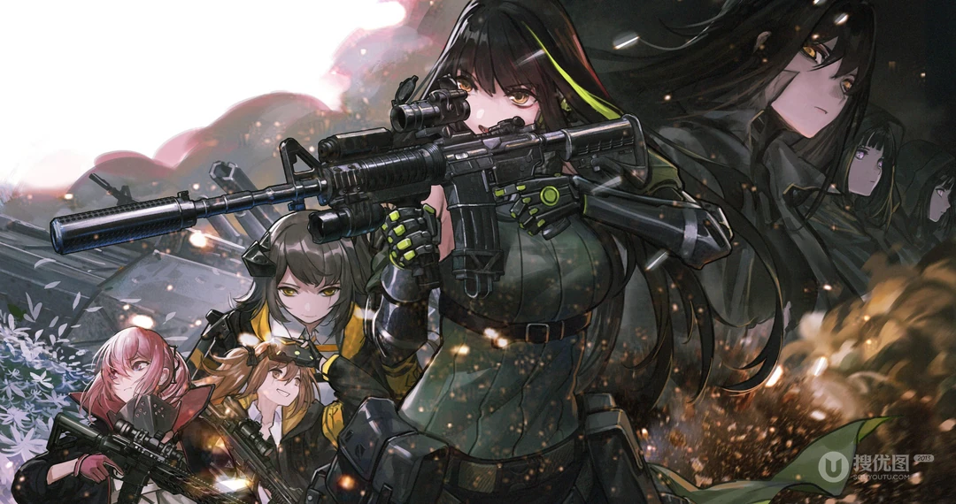 战术策略养成类游戏&ldquo;少女前线&rdquo;4K原画壁纸